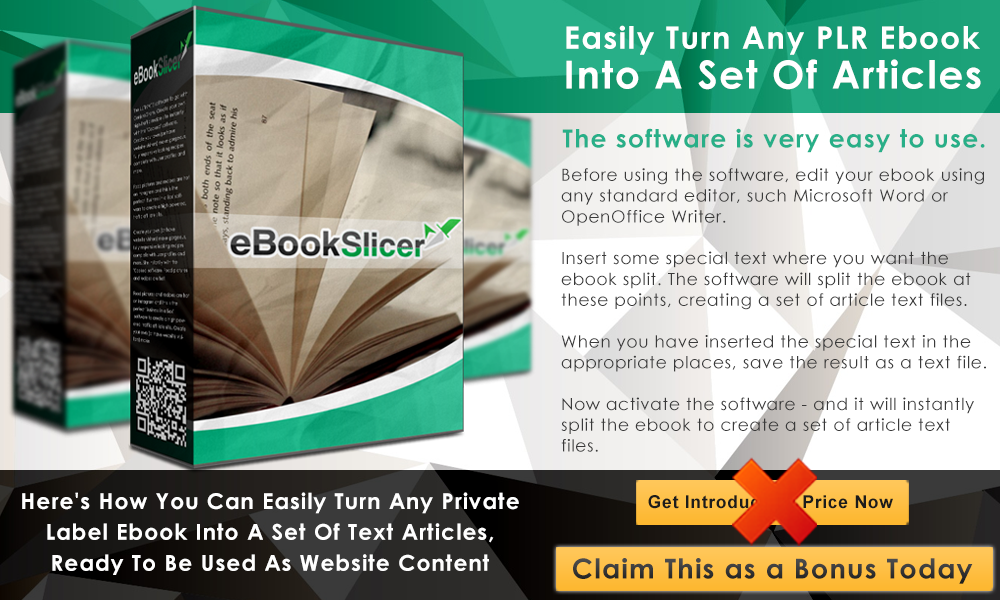 Ebook Slicer Info Graphics
