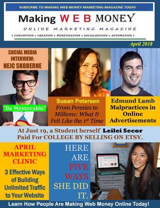 Making Web Money April 2018