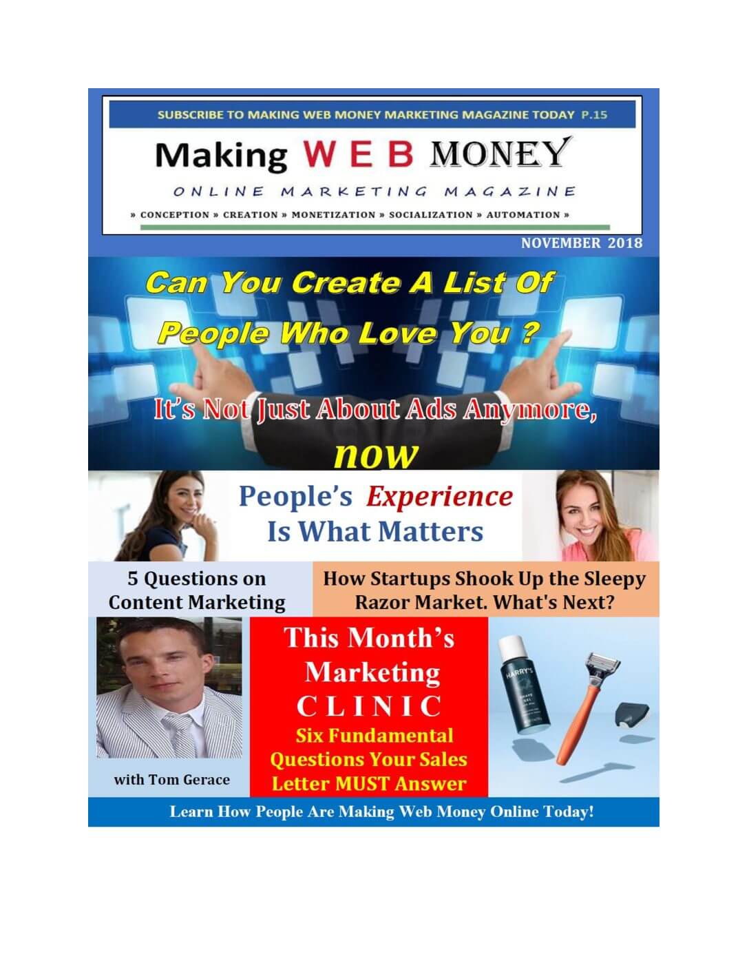 Making Web Money November 2018