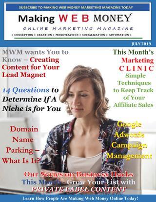 Making Web Money July 2019
