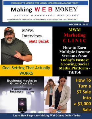 Making Web Money Dec 2019