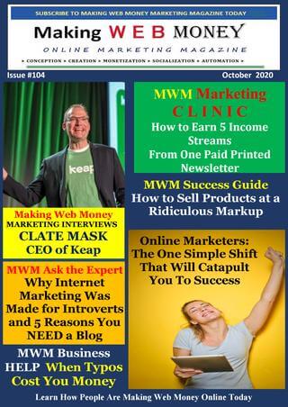 Making Web Money OCTOBER 2020